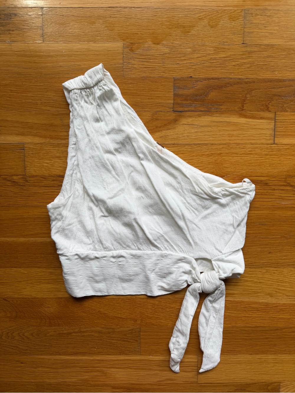 Free People White Tie One Shoulder Tank - Size Small